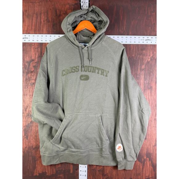Nike Other - Nike Sportswear Cross Country 2 Tone Hoodie Vintage Silver Tag Green Mens Large‎